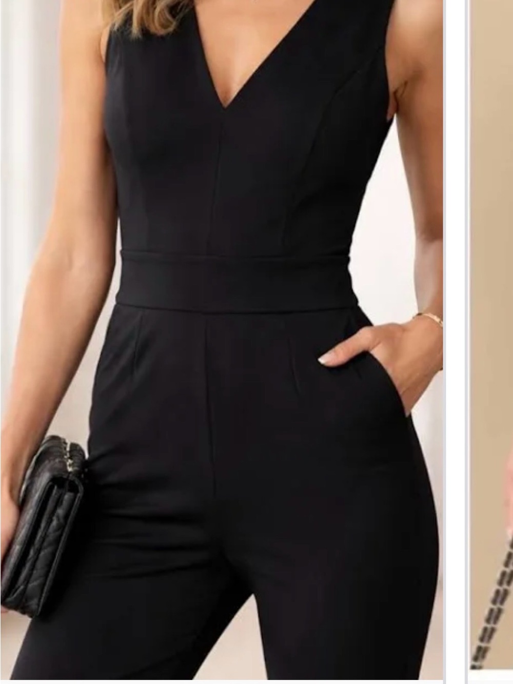 SPANX women’s jumpsuit xs/xch/tp - Classic Black Tailored Style